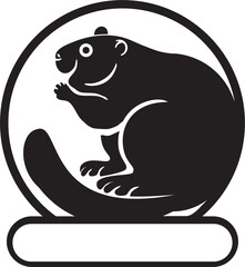 Animal icon pin in black and white colour silhouette design