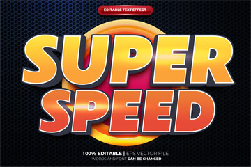 Super Speed game logo 3d Future editable text effect