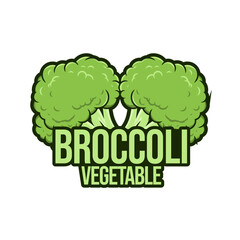 broccoli logo concept on white background
