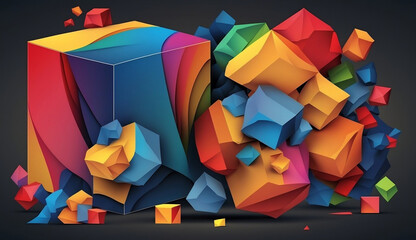 abstract background with cubes