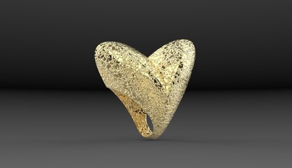 gold hearth design necklace