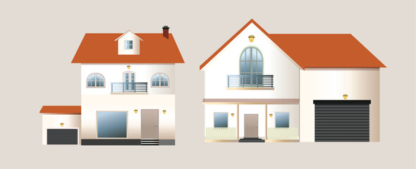 Obraz na płótnie Canvas House, Home, Building illustration 