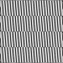 
 Monochrome ornamental texture with smooth linear shapes, zigzag lines, lace pattern.Abstract geometric black and white pattern for web page, textures, card, poster, fabric, textile.