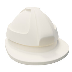 Construction White Foreman Helmet 3D Illustration