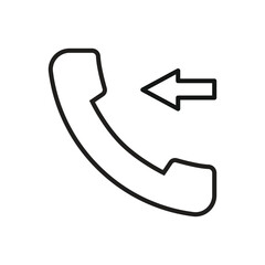 Editable Icon of Incoming Call, Vector illustration isolated on white background. using for Presentation, website or mobile app