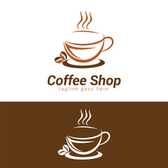 Coffee cup logo, Suitable for coffee and tea shop.