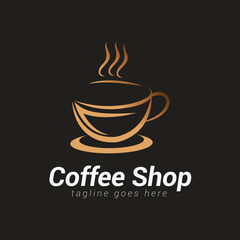 Coffee cup logo, Suitable for coffee and tea shop.