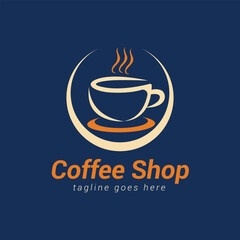 Coffee cup logo, Suitable for coffee and tea shop.