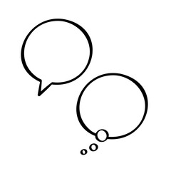 シンプルな円形の吹き出しセット