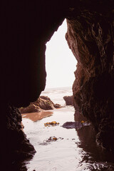 cave in the sea of El Matador Beach located in Malibu