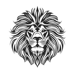 Fototapeta na wymiar Lion head design isolated on transparent background. Wild Animals.