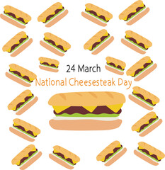 National Cheesesteak Day is celebrated every year on 24 March.