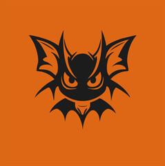 Cartoon Bat icon design.Cute bat animal vector illustration