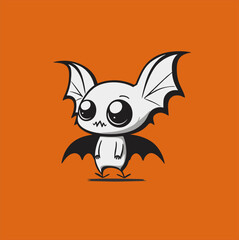 Cartoon Bat icon design.Cute bat animal vector illustration