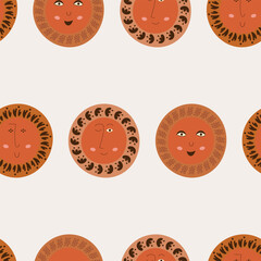 Male bizzare visage, abstract personage, mascot design, funny face, cute icon.