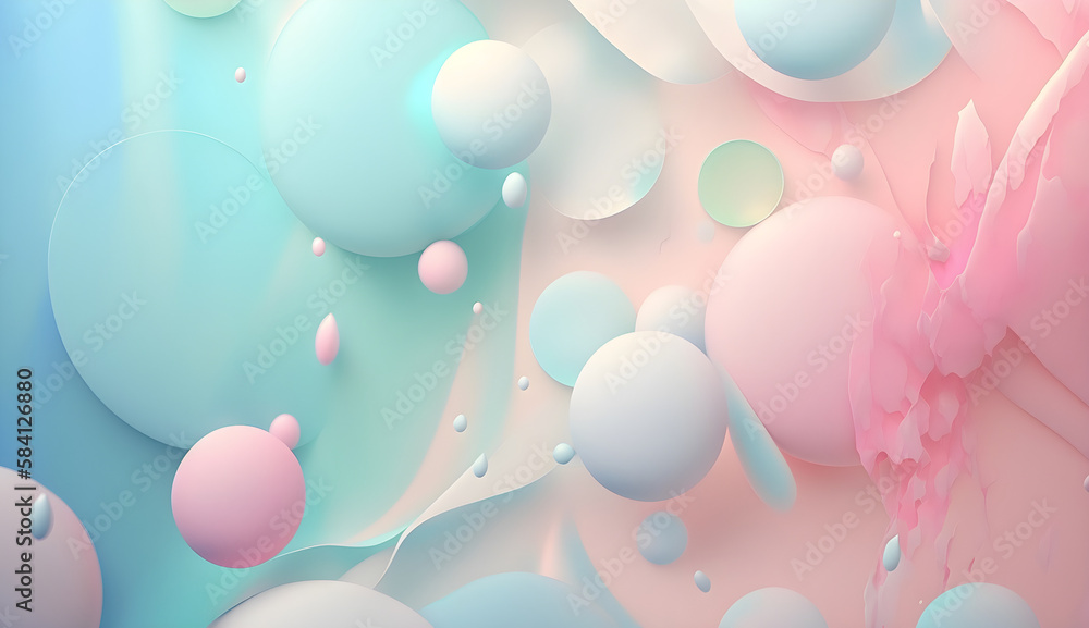 Poster light 3d rendering of gradient pastel background texture pattern in sweet color. generative ai.
