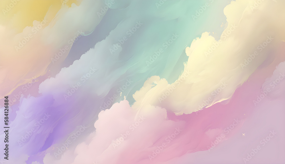 Poster sky light 3d rendering illustration of gradient pastel background texture pattern in sweet color. ge