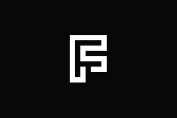 Letter F S logo design vector template