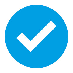 Blue Check mark icon Transparent png