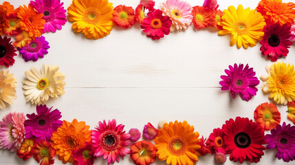 AI art Gerbera picture frame ガーベラのフレーム