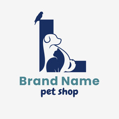 Initial Letter L Pets Logo Design