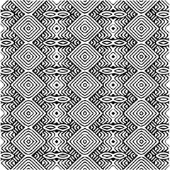 Vector geometric seamless pattern. Minimal ornamental background with abstract shapes. Black and white texture. Simple abstract ornament background. Dark repeat design for decor, fabric, cloth.