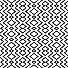 Vector geometric seamless pattern. Minimal ornamental background with abstract shapes. Black and white texture. Simple abstract ornament background. Dark repeat design for decor, fabric, cloth.