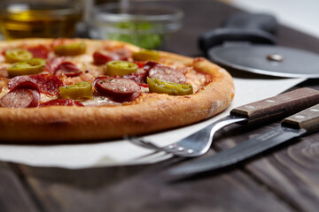 tasty pizza on the table