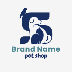 Initial Letter S Pets Logo Design
