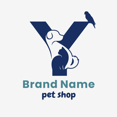 Initial Letter Y Pets Logo Design