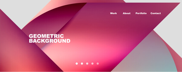 Minimalist geometric abstract background with fluid gradients. Vector Illustration For Wallpaper, Banner, Background, Card, Book Illustration, landing page