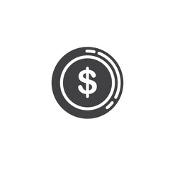 black money coin icon vector element design template