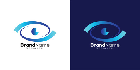 Modern trendy Eye vision icon logo design template