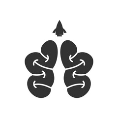 brain rocket logo template Icon Illustration Brand Identity. Isolated and flat illustration. Vector graphic