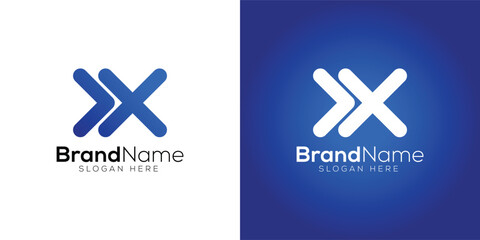 Obraz premium Modern trendy letter x icon logo design template