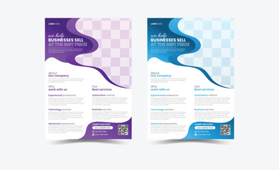 Corporate business flyer template design set. perfect for creating professional business. vector template