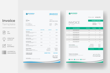creative invoice template design