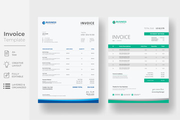 creative invoice template design