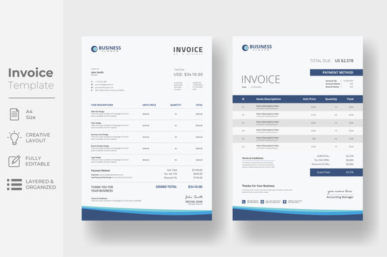 creative invoice template design