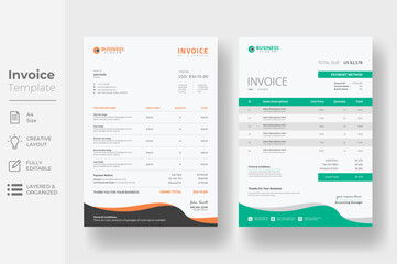 creative invoice template design