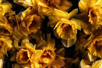 Daffodil Daffodils Flower Flowers Seamless Repeating Repeatable Texture Pattern Tiled Tessellation Background Image