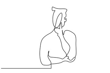 human business person thoughtful question thinking