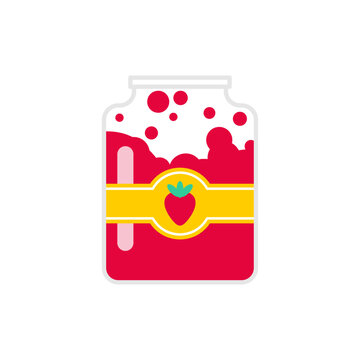 Jar of jam isolated. Vector illustration