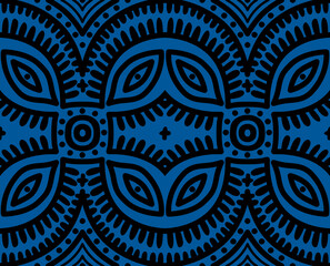 Seamless ethnic border pattern, authentic stripe print. Aztec design.