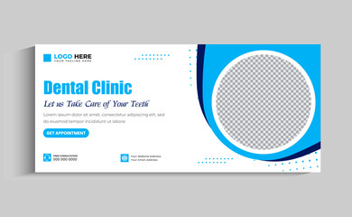 Dentist and health care social media cover and banner template