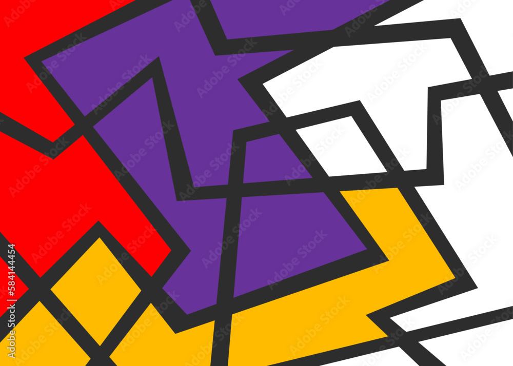 Poster minimalist background with abstract colorful geometric pattern