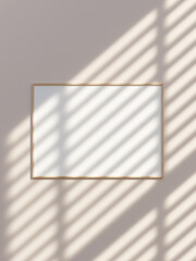 Minimal frame on the wall in interior mockup