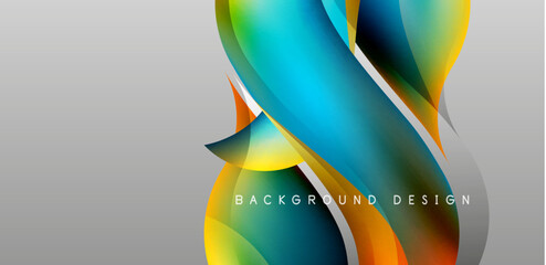Elegant waves and flowing fluid abstract background. Template for covers, templates, flyers, placards, brochures, banners