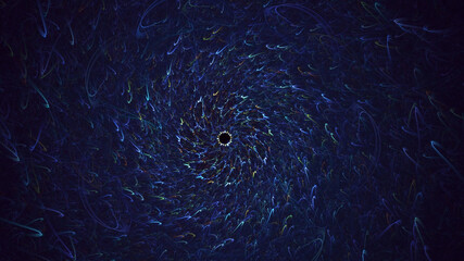 3D rendering abstract round hole light background