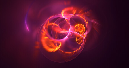 3D rendering abstract multicolor technology fractal light background